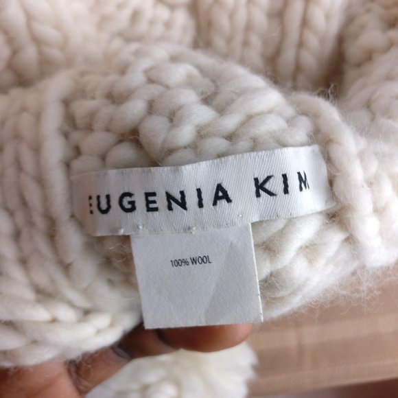 Wool hat Eugenia Kim Free People Chunky Fisherman 100%Wool Aran Knit Winter Cap - Picture 9 of 10